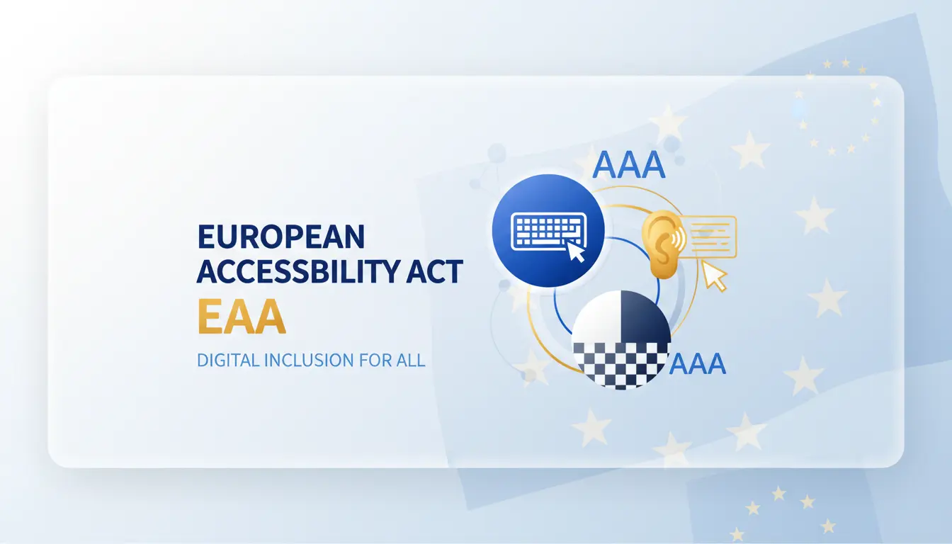 EAA 2025 bild på EEA förklaring med EU-flagga i bakgrunden